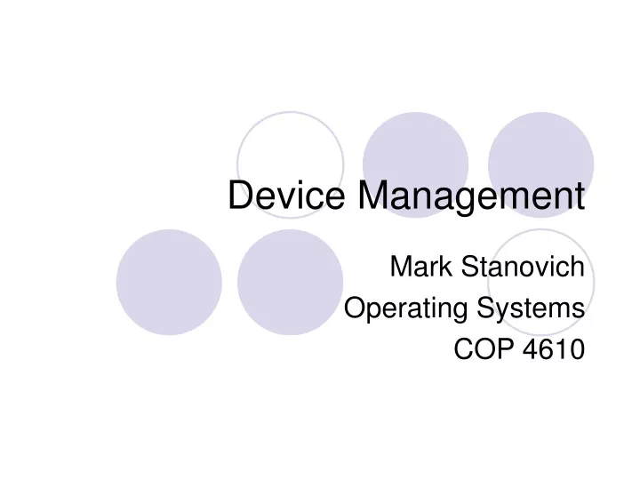 device management n.