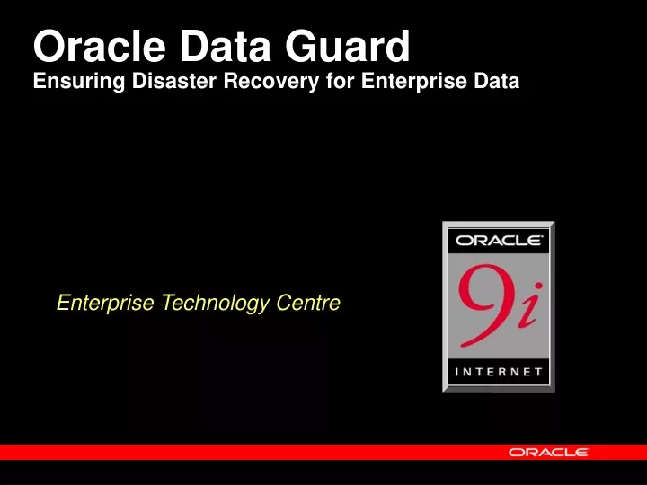 oracle data guard presentation ppt