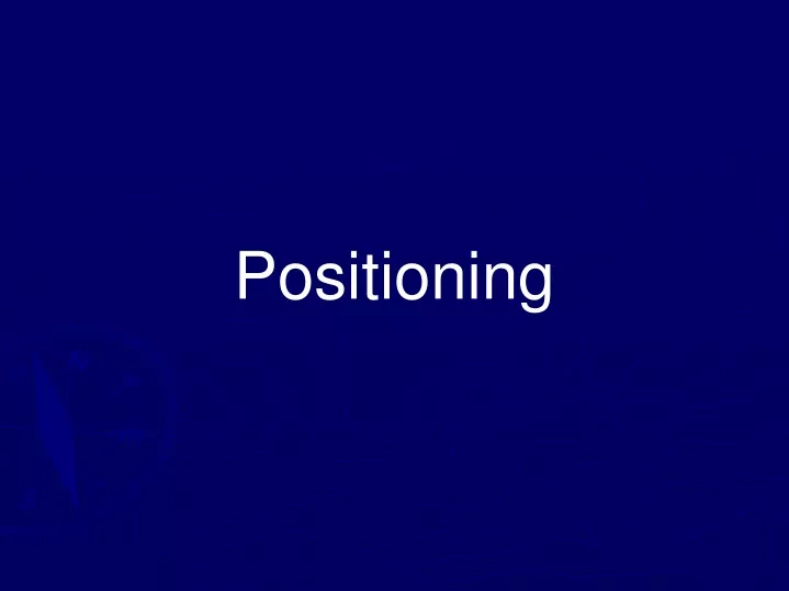 positioning n.