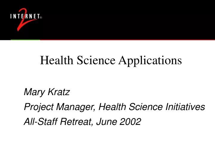 health science applications n.