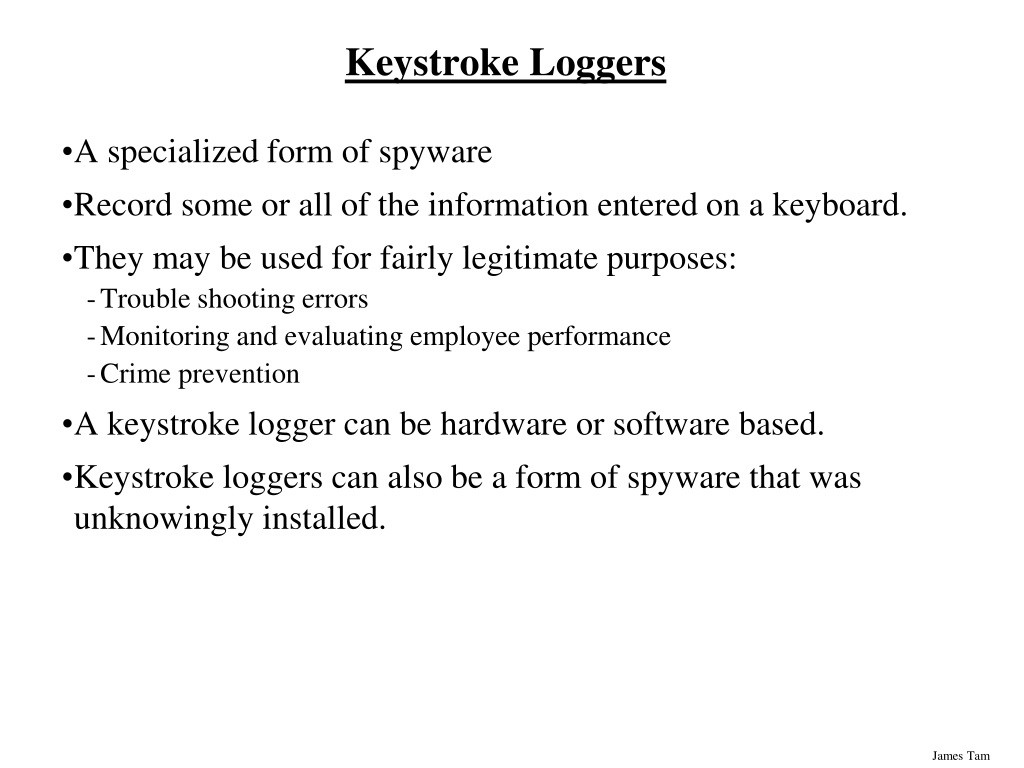 keystrokes logger detection