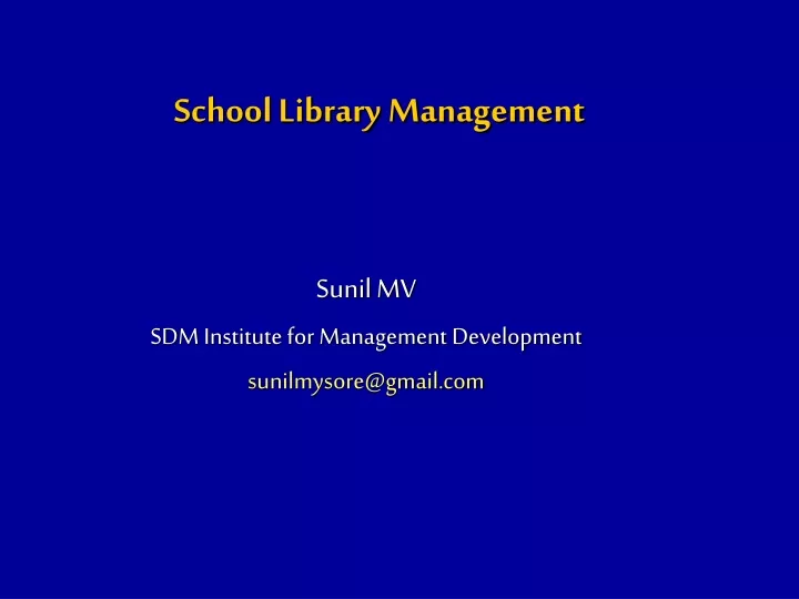 PPT - School Library Management PowerPoint Presentation, free download ...