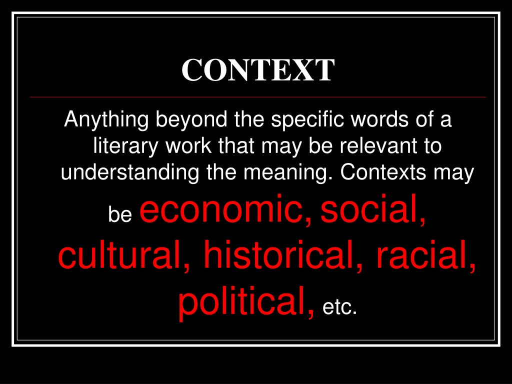 cultural context power essay