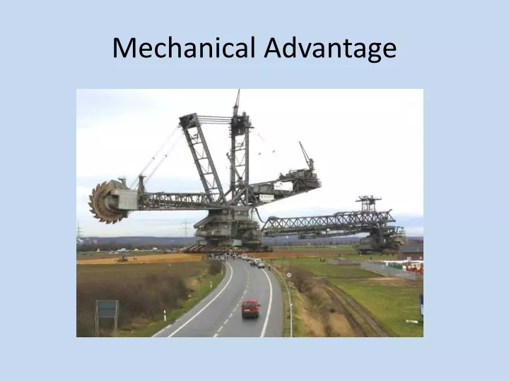 mechanical advantage n.