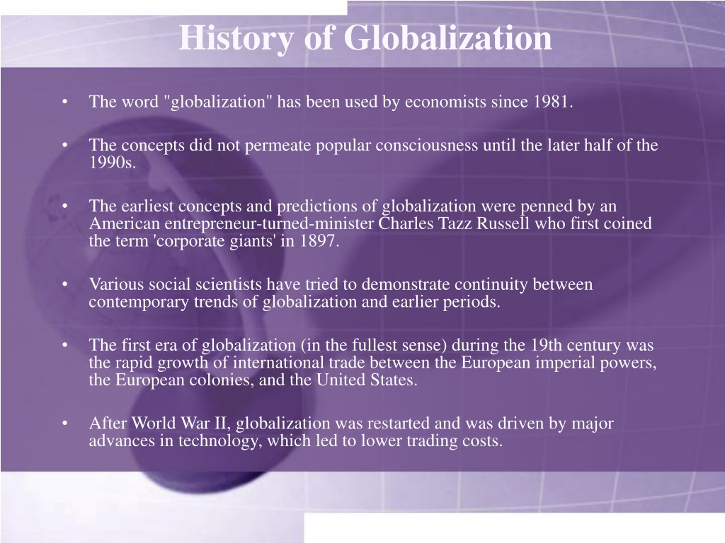 a brief history of globalization thesis statement