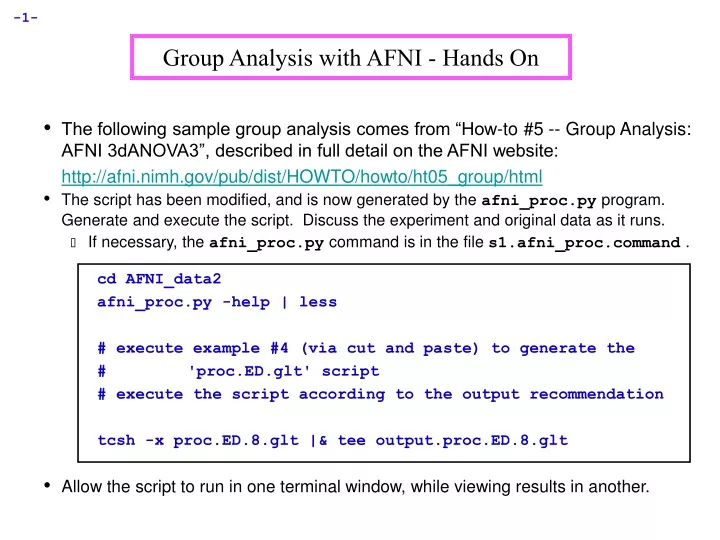 group analysis with afni hands on n.