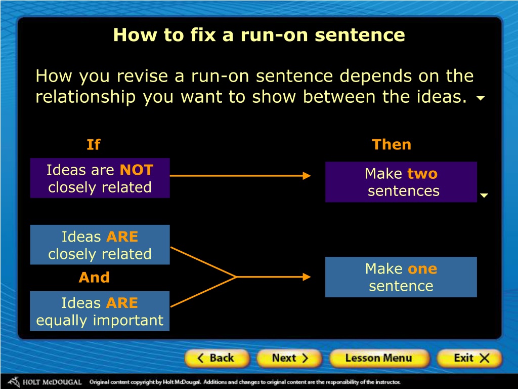 PPT What is a runon sentence? How to fix a runon