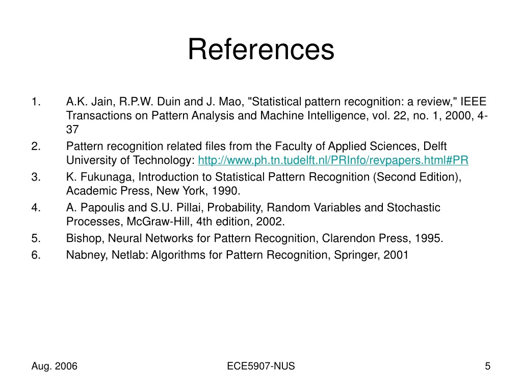 literature review pattern recognition