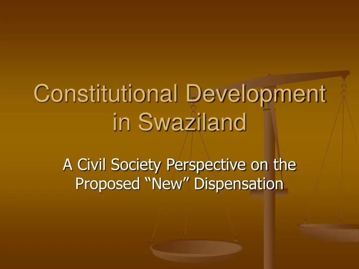 constitutional development in swaziland n.