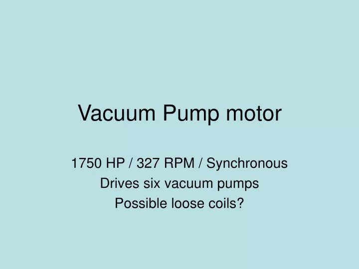 vacuum pump motor n.