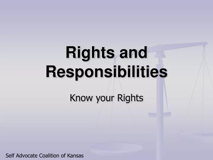 PPT - Rights and Responsibilities PowerPoint Presentation, free ...