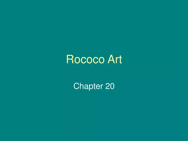 PPT Rococo Art PowerPoint Presentation Free Download ID 9712796   Rococo Art N 