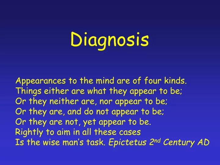 diagnosis n.