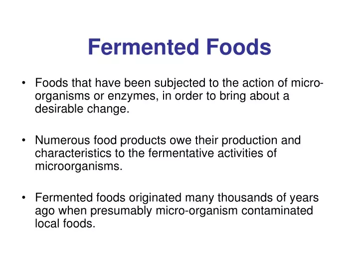 fermented foods n.