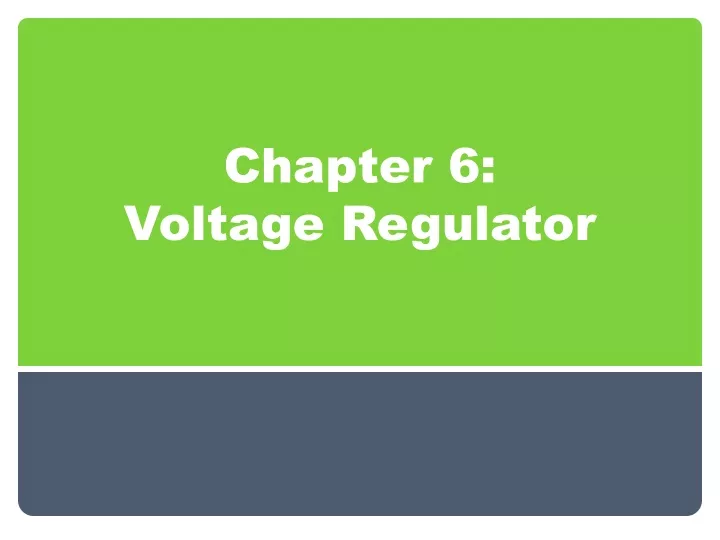 chapter 6 voltage regulator n.
