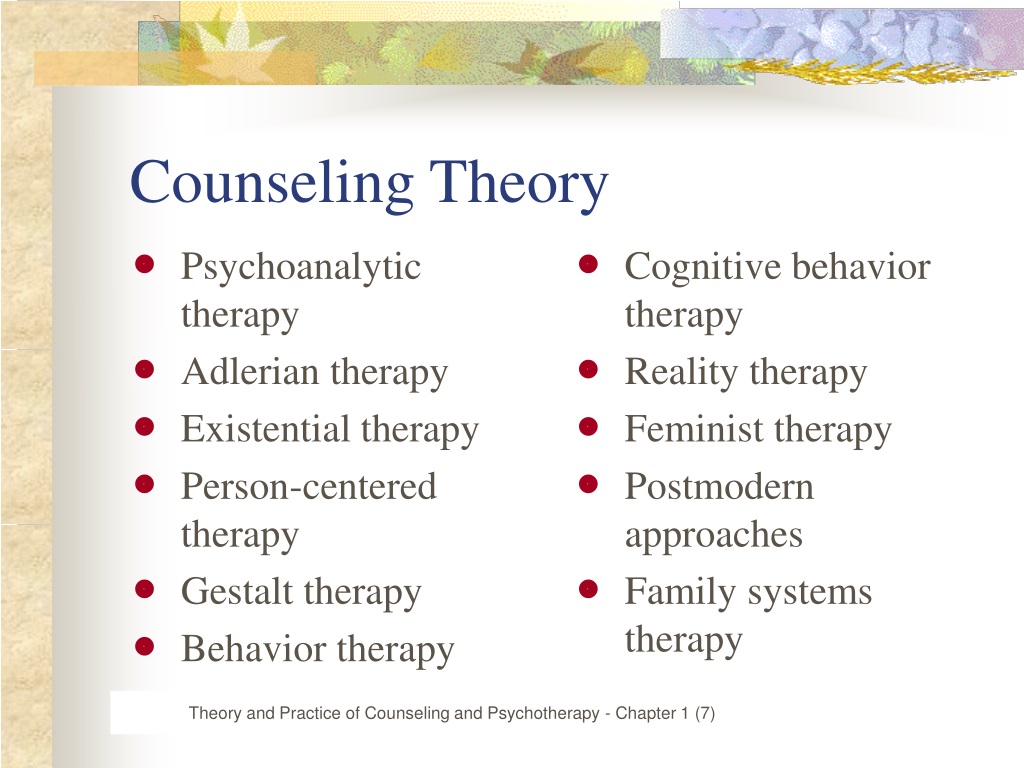 what is theoretical approach in counseling