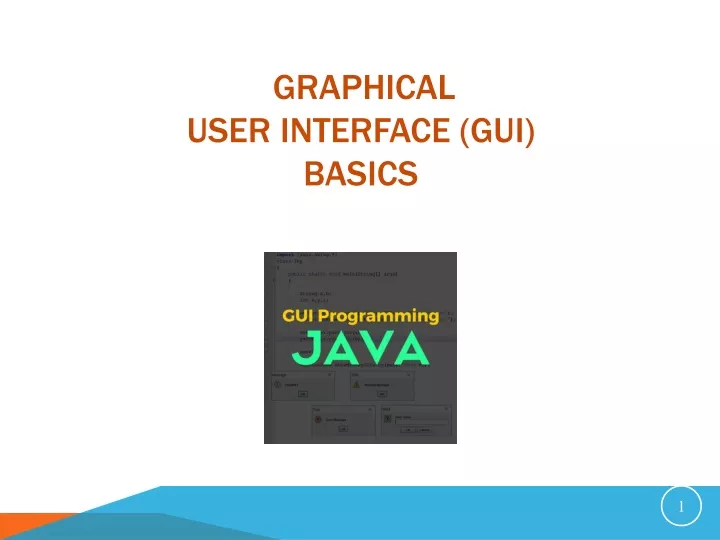 PPT - Graphical User Interface (GUI) Basics PowerPoint Presentation ...