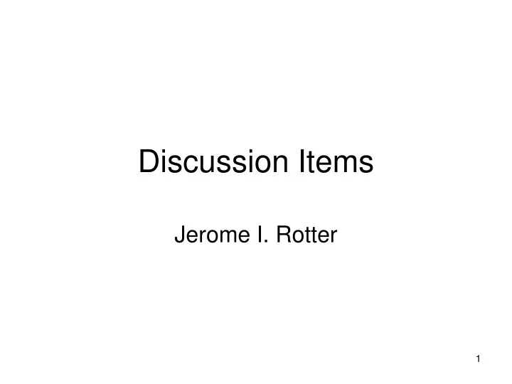 discussion items n.