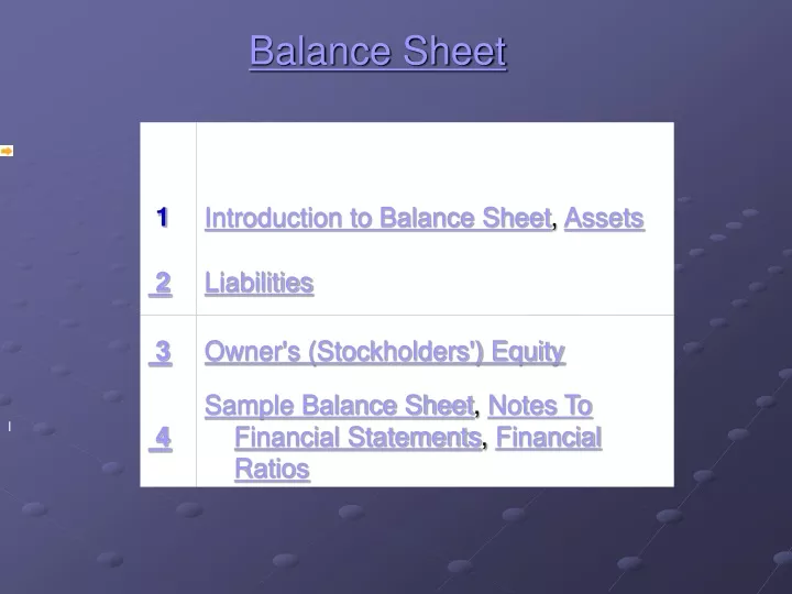 balance sheet n.