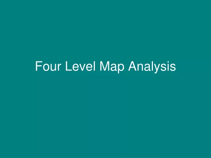 four level map analysis n.