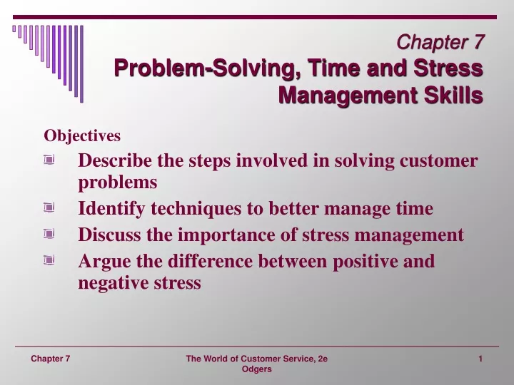 time management and problem solving skills