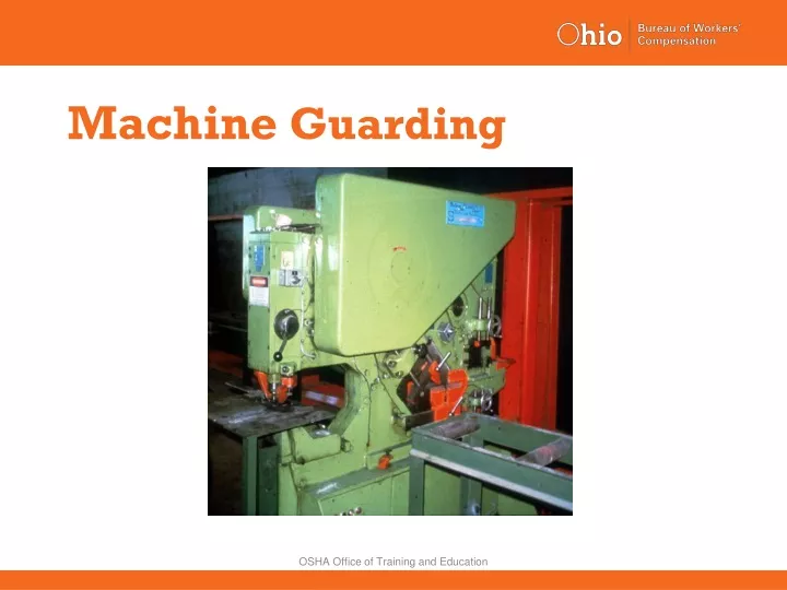 machine guarding n.