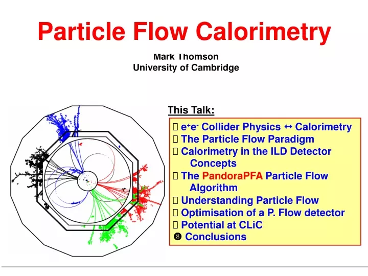 particle flow calorimetry n.