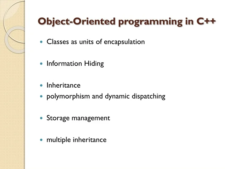 PPT - Object-Oriented programming in C++ PowerPoint Presentation, free ...