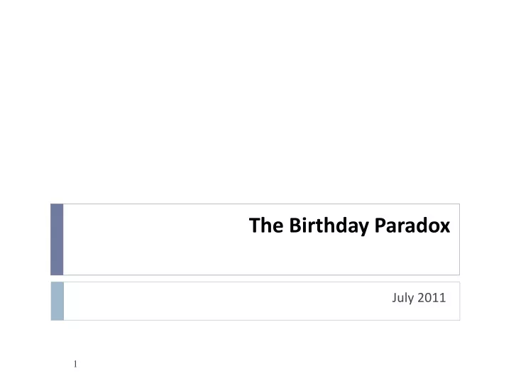 Birthday paradox что это