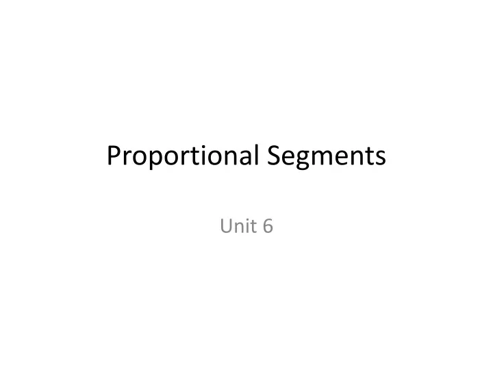 proportional segments n.