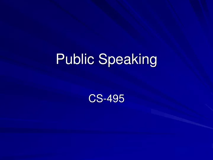 public speaking n.