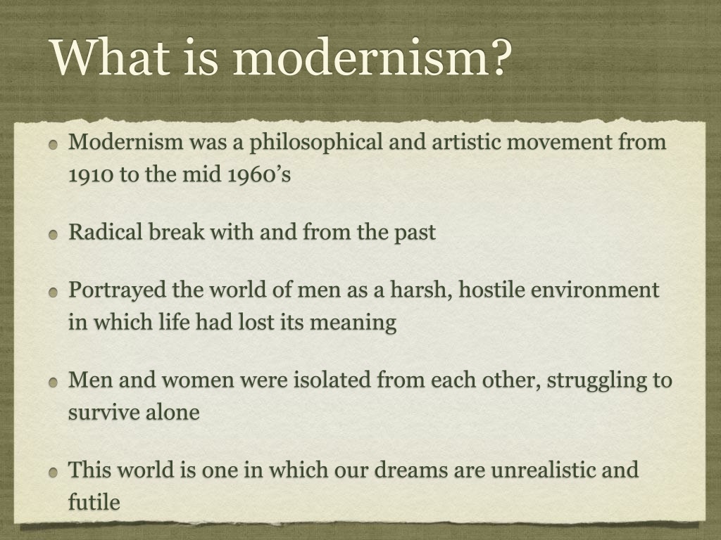 PPT - An exploration of Modernism PowerPoint Presentation, free ...