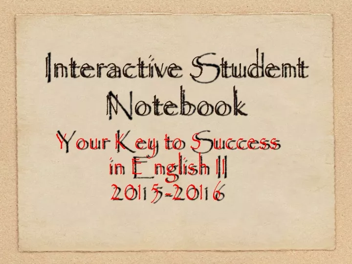 PPT - Interactive Student Notebook PowerPoint Presentation, free ...