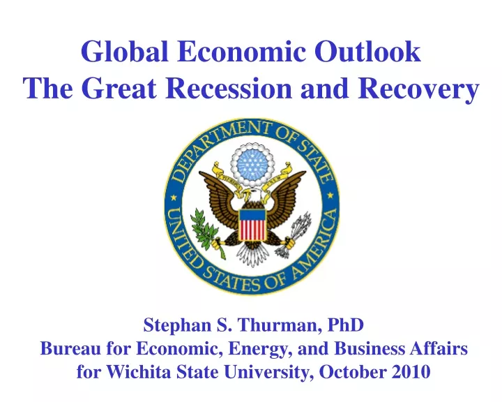 global economic outlook the great recession n.