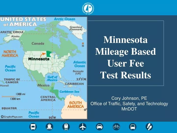 PPT Minnesota Mileage Based User Fee Test Results PowerPoint