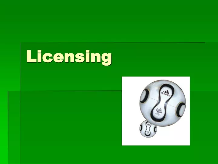 licensing n.