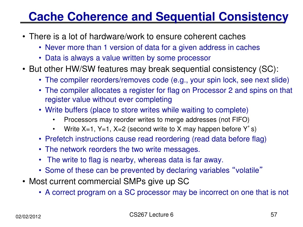 cache coherence problems