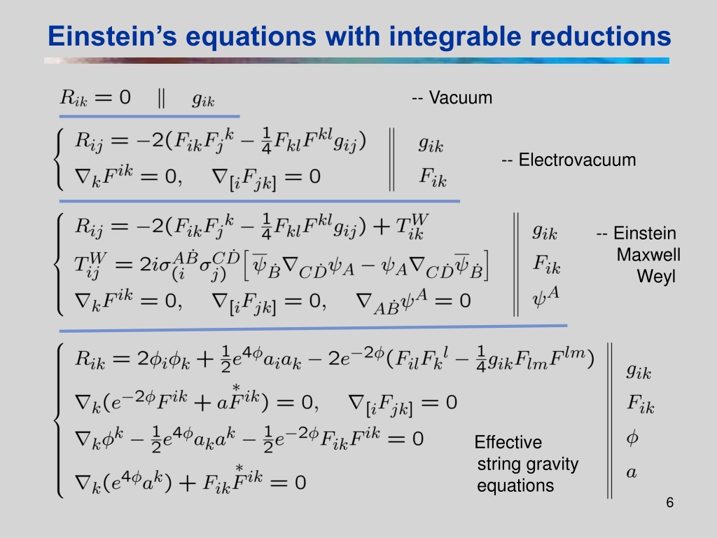 Ppt Integrable Reductions Of The Einsteins Field Equations Powerpoint Presentation Id9727155 9370
