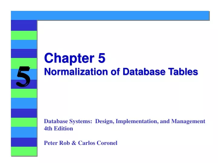 chapter 5 normalization of database tables n.