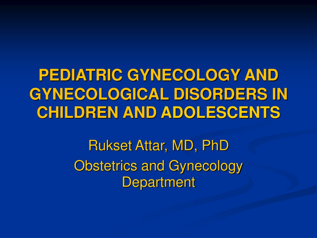 pediatric gynecology