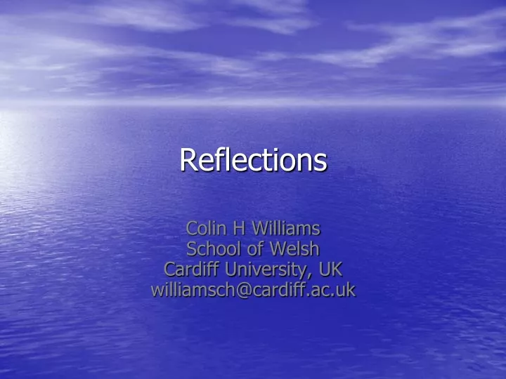 reflections n.