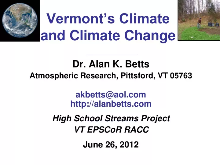 vermont s climate and climate change n.