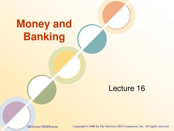 PPT Money and Banking PowerPoint Presentation, free download ID9729161