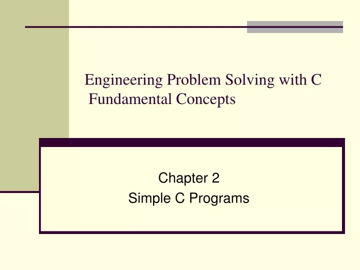 problem solving with c ppt