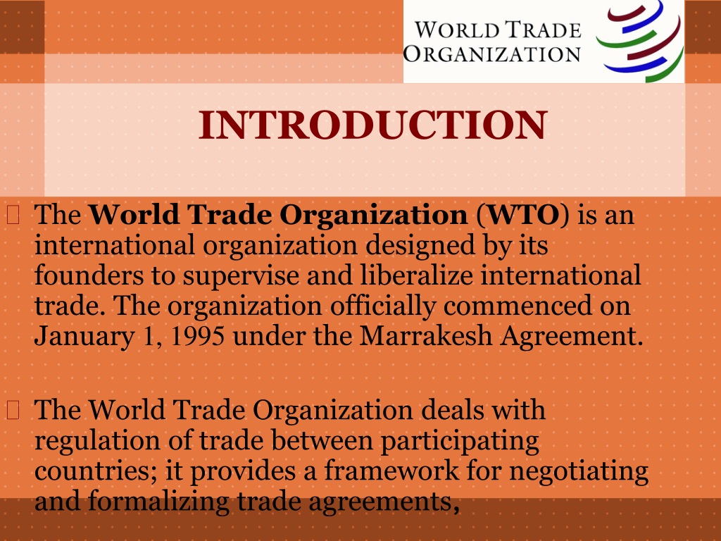 world trade organization presentation