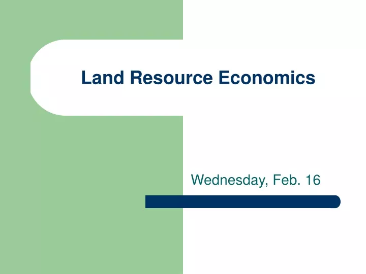 land resource economics n.