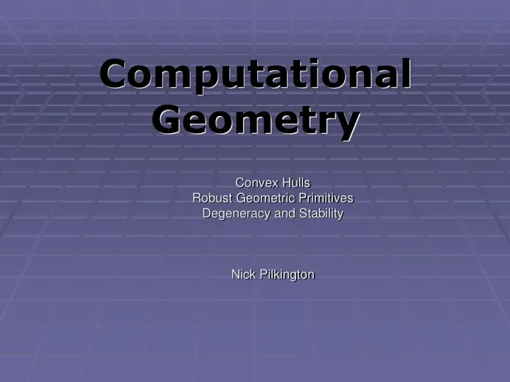 PPT - Computational Geometry PowerPoint Presentation, free download ...
