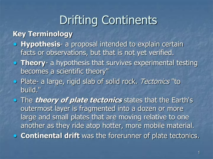 PPT - Drifting Continents PowerPoint Presentation, Free Download - ID ...