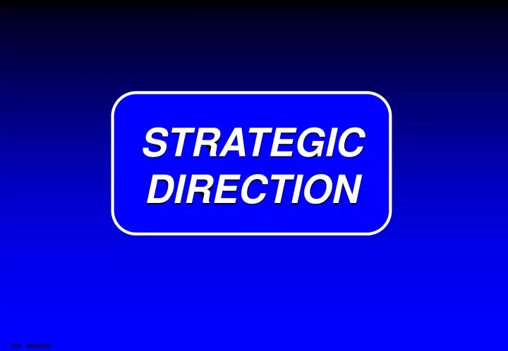 strategic direction n.