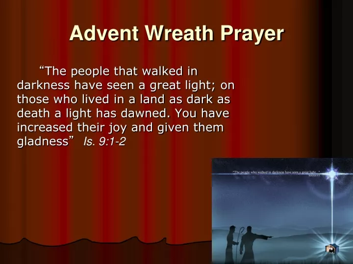 advent wreath prayer n.